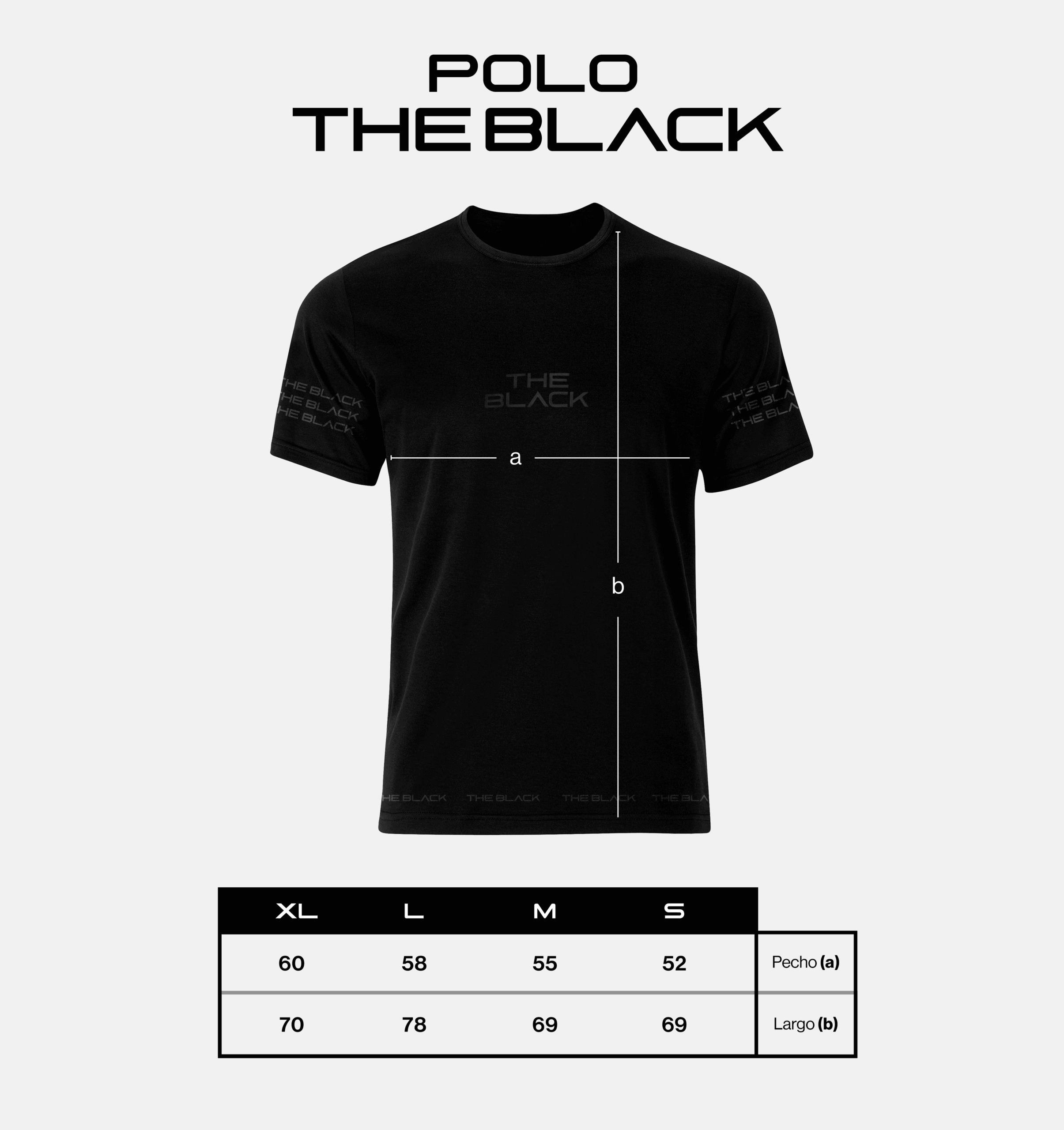 POLO THE BLACK TABLA DE TALLAS